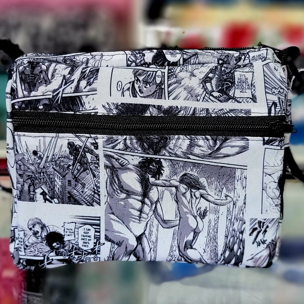 ATTACK ON TITAN ANIME MANGA COMIC STYLE PURSE SHOULDER BAG